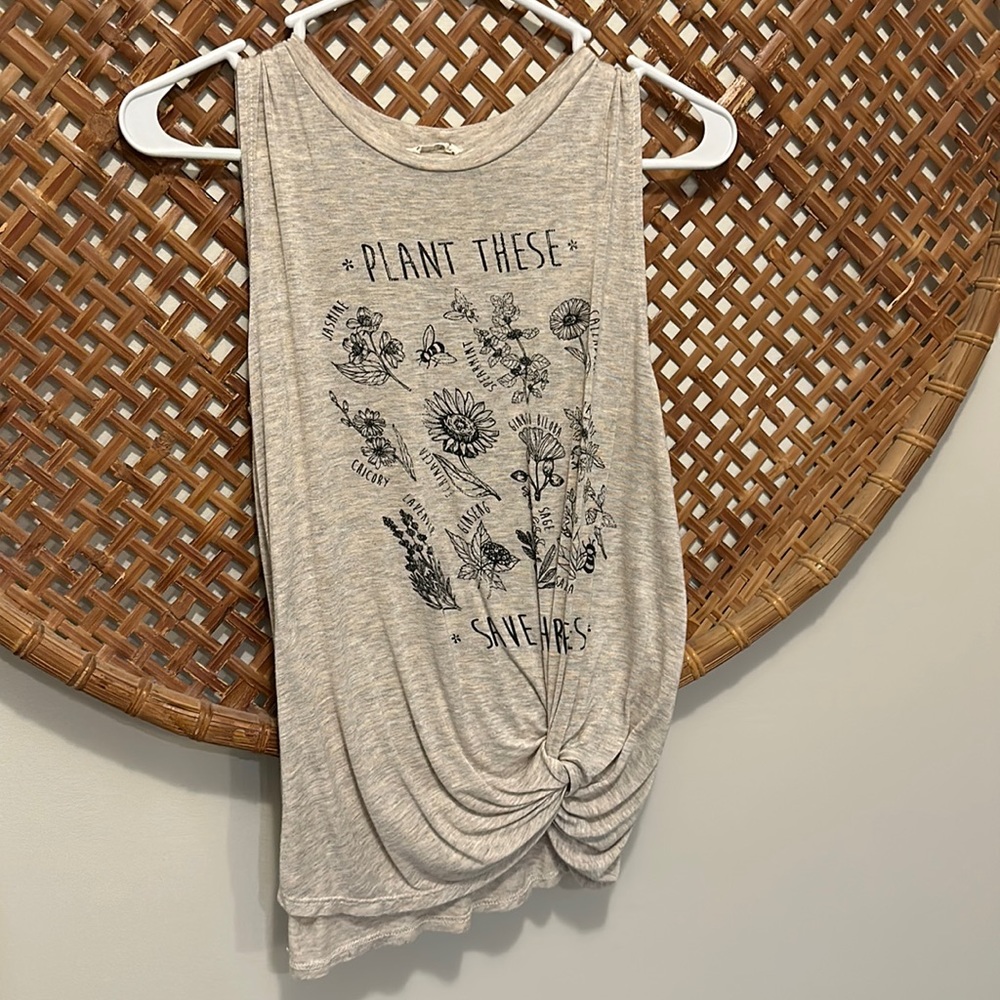 “Plant these, save the bees!” Soft tank - small